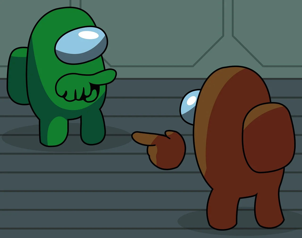 Cartoon characters in a room

Description automatically generated